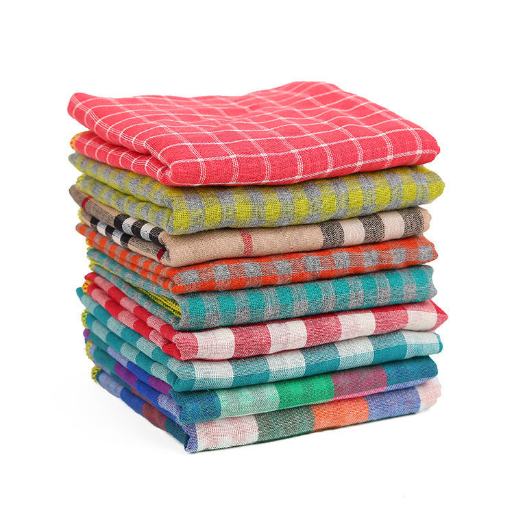 JMT-162250 Plaid Double-Sided Cotton Pet Scarf - Stylish Lattice Design for Pets