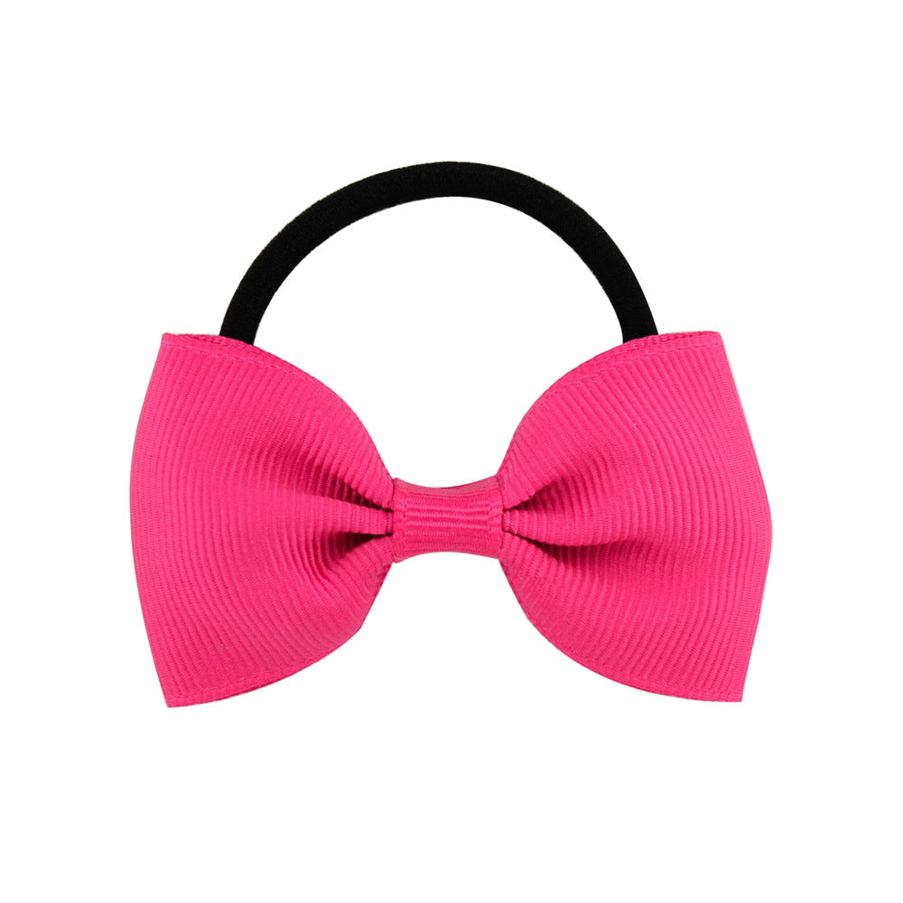 JMT-162314 Fashionable Children's Bow Hair Circle for Girls - Soft Elastic Hoop, 4.5cm Diameter