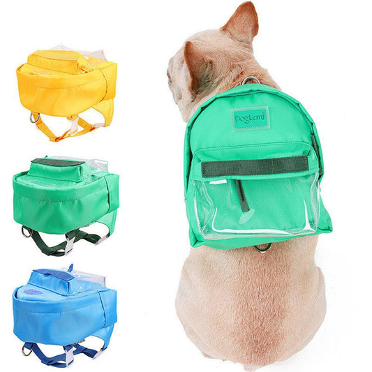 JMT-162442 Trendy Solid Color Chest Strap Travel Bag for Cats and Puppies - Waterproof TPE Material, Available in Yellow, Blue, Green