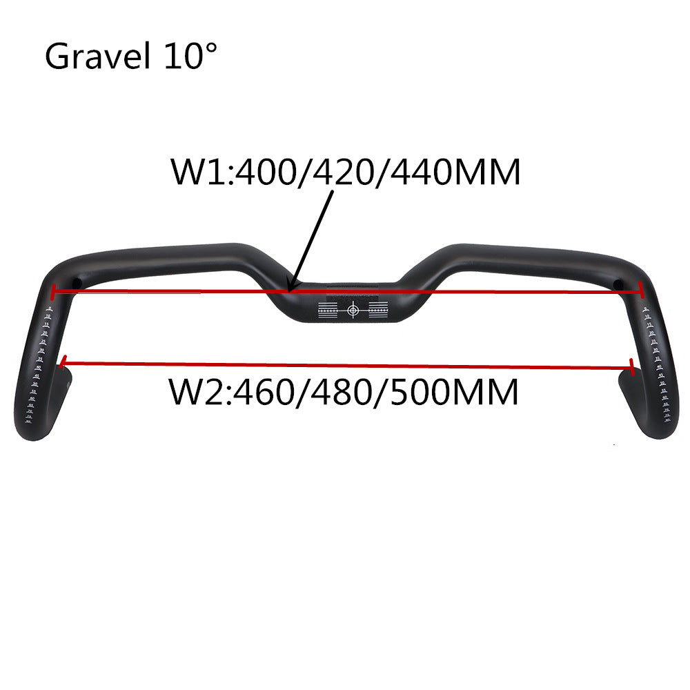 JMT-162698 Carbon Fiber Bent Handlebar with Large Outer Swing Angle
