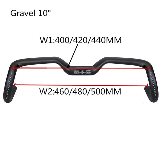 JMT-162698 Carbon Fiber Bent Handlebar with Large Outer Swing Angle