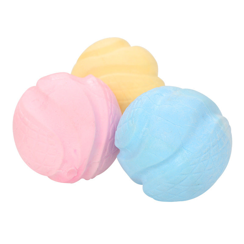 JMT-163082 Durable TPR Foam Dog Toy Ball - Colorful Solid Design for Playtime Fun