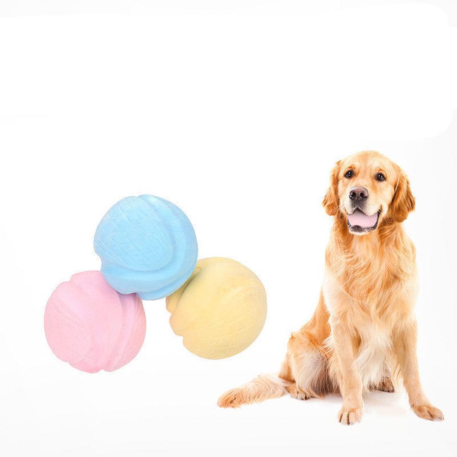 JMT-163082 Durable TPR Foam Dog Toy Ball - Colorful Solid Design for Playtime Fun