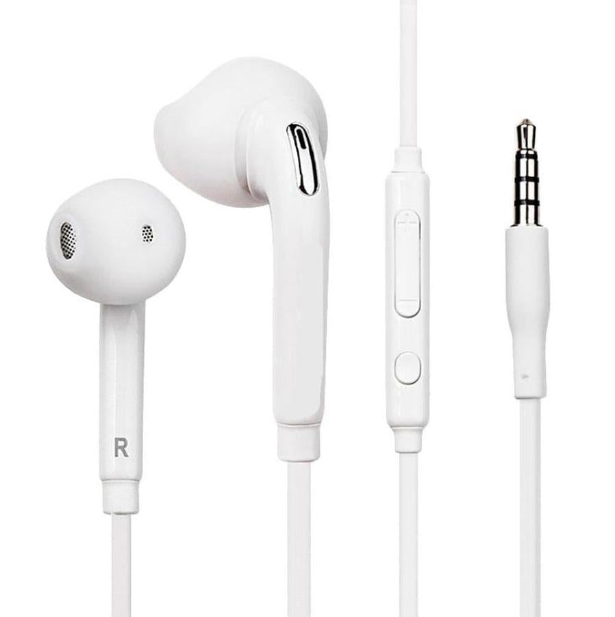 JMT-163274 In-Ear Headphones Compatible with Samsung S4, S6, J5 – 3.5mm Audio Jack, 1.25m Cable, Wide Frequency Range