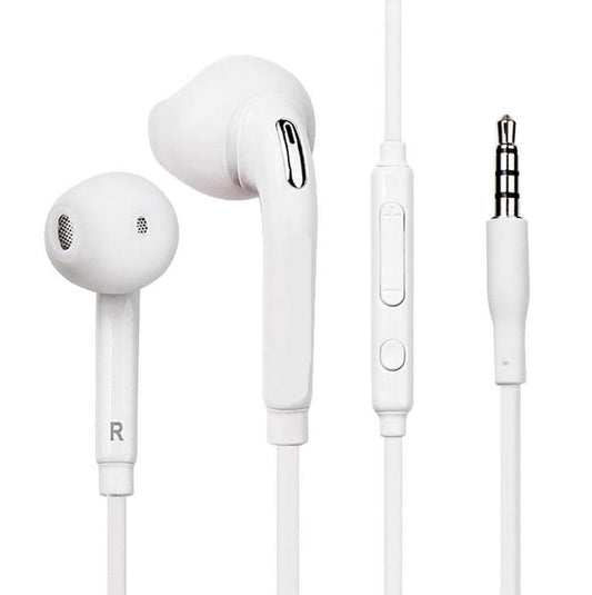 JMT-163274 In-Ear Headphones Compatible with Samsung S4, S6, J5 – 3.5mm Audio Jack, 1.25m Cable, Wide Frequency Range