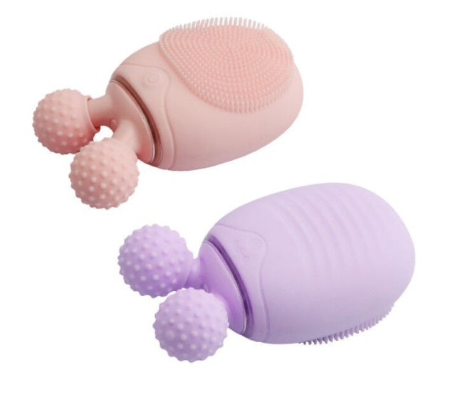 JMT-163466 Rechargeable Electric Facial Cleansing Massager with Waterproof Silicone and Multi-Function Vibrating Feature