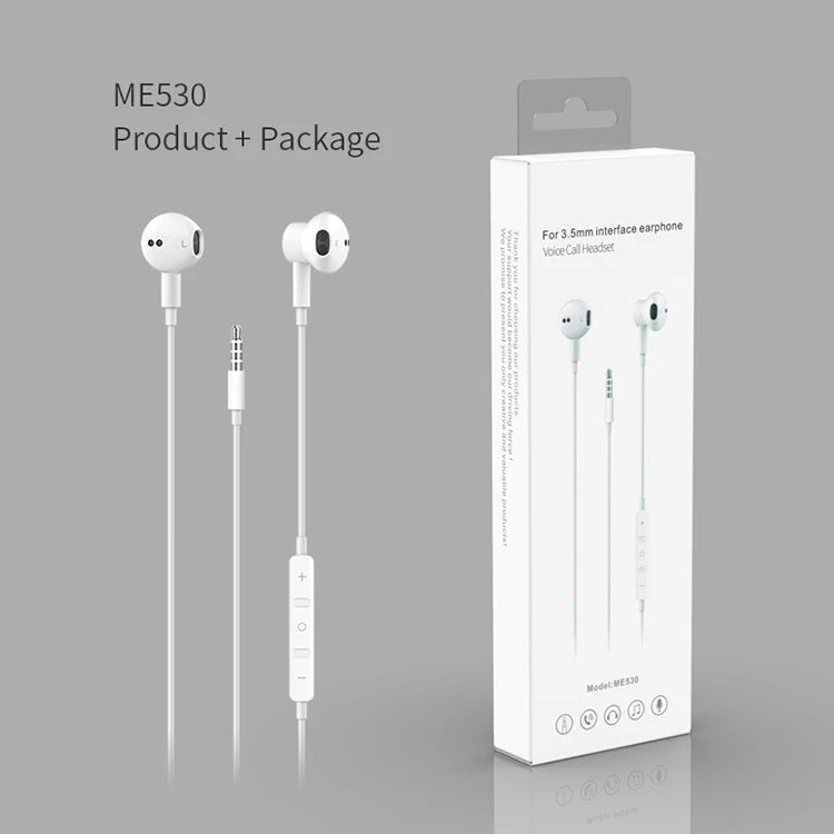 JMT-163594 3.5mm Wired In-Ear Headphones with Microphone and Volume Control for iPhone and Samsung