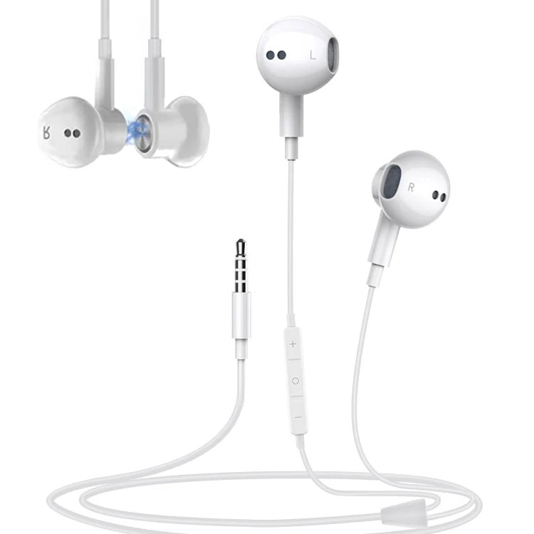 JMT-163594 3.5mm Wired In-Ear Headphones with Microphone and Volume Control for iPhone and Samsung