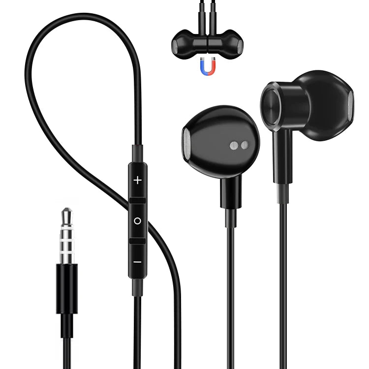 JMT-163594 3.5mm Wired In-Ear Headphones with Microphone and Volume Control for iPhone and Samsung