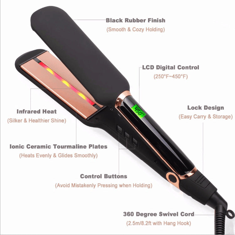 JMT-163914 Infrared Hair Straightener with Touch Control and LED Display, Fast Heating Ceramic Plates