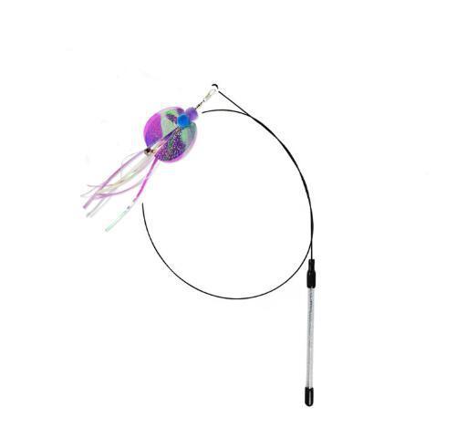 JMT-163914 Insect Series Cat Toy with Roll-Up Steel Wire and Colorful Feathers