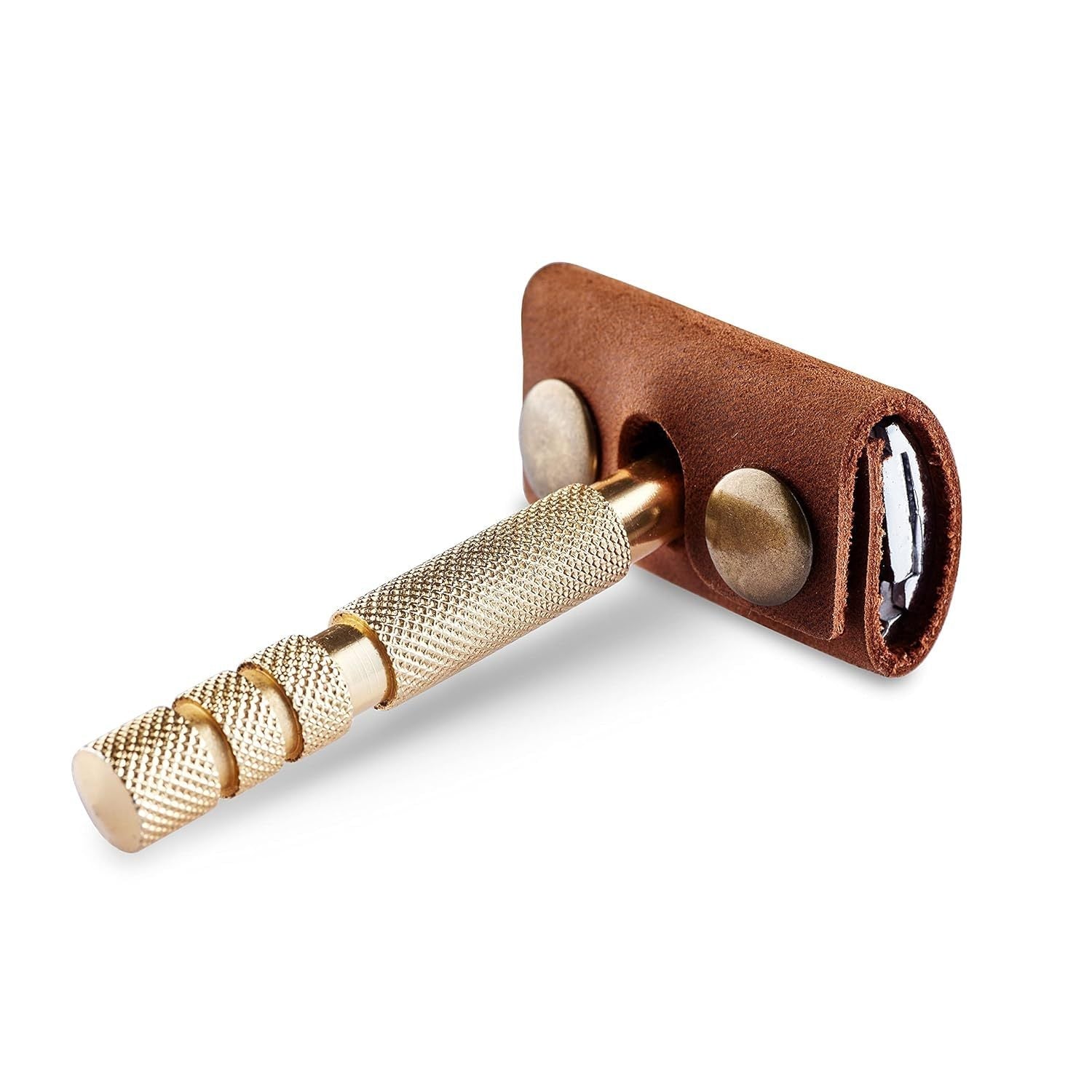 JMT-164170 Genuine Leather Case for Double Edge Safety Razor - Travel Protector Cover