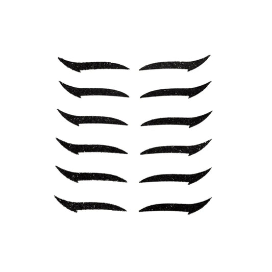 JMT-164362 Reusable Eyeliner Stickers for Effortless Big Eye Makeup - 6 Pairs, 12 Total Stickers in OPP Bag