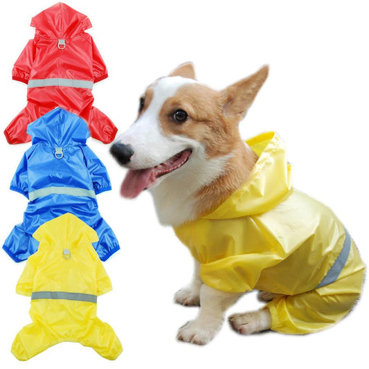 JMT-164554 Waterproof Reflective Boxer Jumpsuit for Pets with Breathable Material