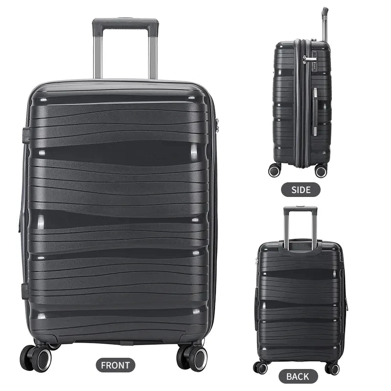 JMT-164810 Waterproof Expandable Suitcase Luggage with Four Spinner Wheels - Available in 20, 24, and 28 Inches