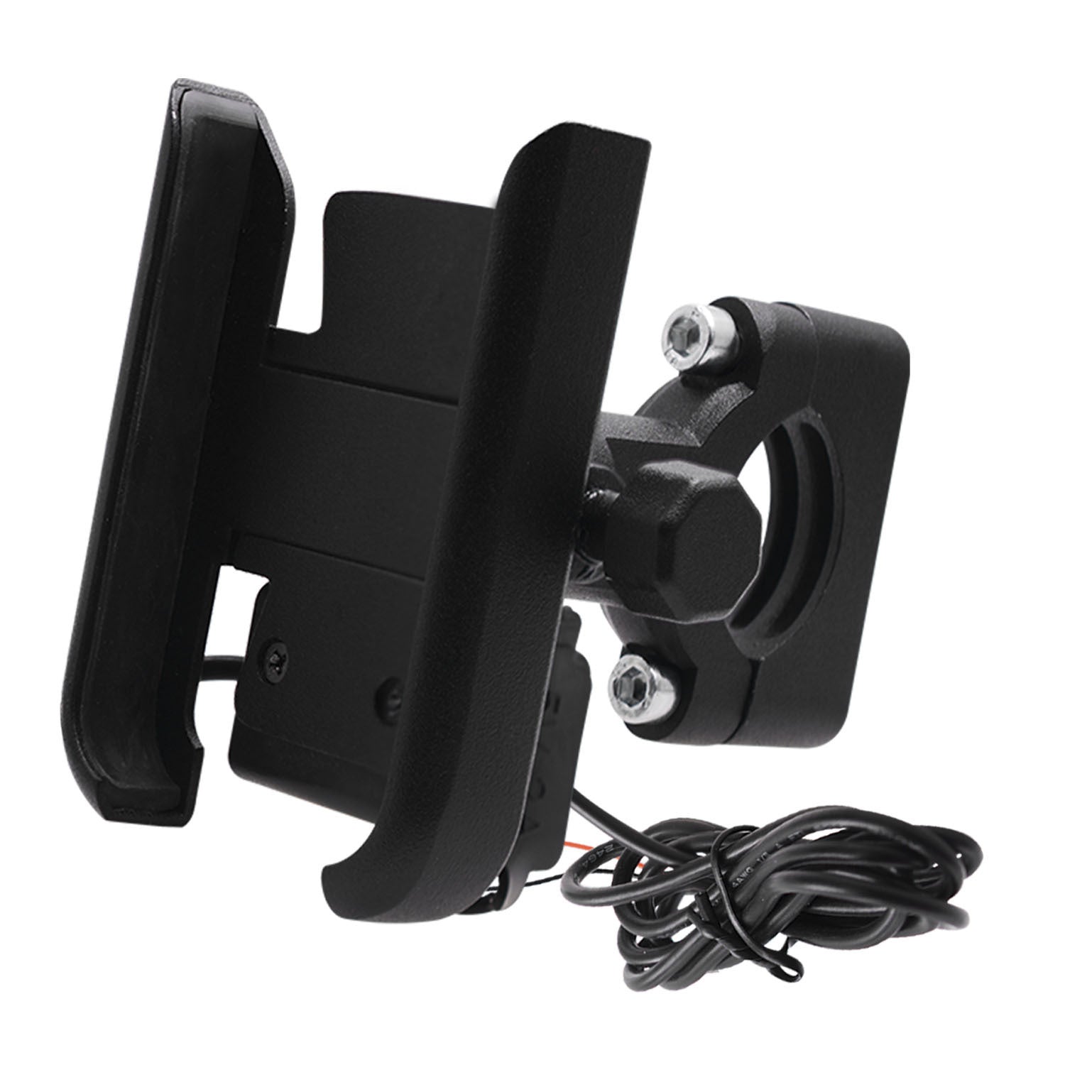 JMT-164938 Adjustable 360-Degree Rotatable Mobile Phone Holder for Motorcycles and ATVs - Aluminum Alloy Design