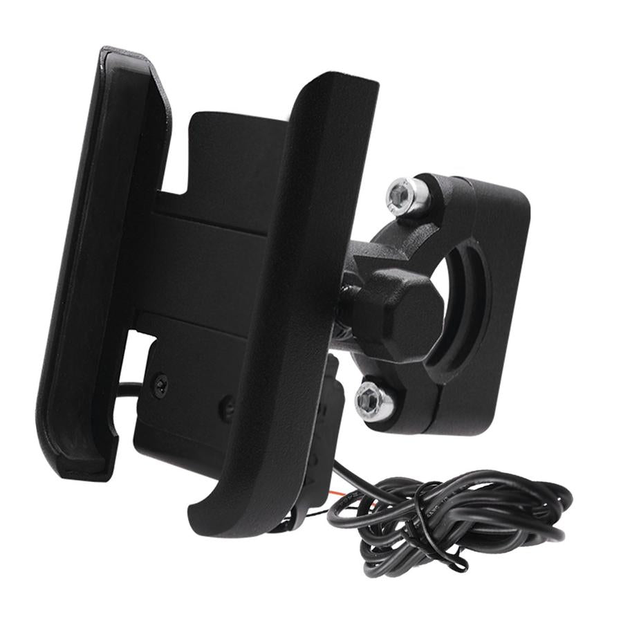 JMT-164938 Adjustable 360-Degree Rotatable Mobile Phone Holder for Motorcycles and ATVs - Aluminum Alloy Design
