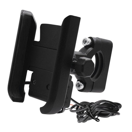 JMT-164938 Adjustable 360-Degree Rotatable Mobile Phone Holder for Motorcycles and ATVs - Aluminum Alloy Design