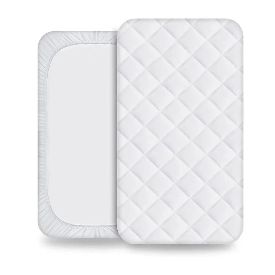 JMT-165002 Custom Quilted Waterproof Bamboo Cotton Baby Mattress Protector for Cot, Bassinet, and Crib