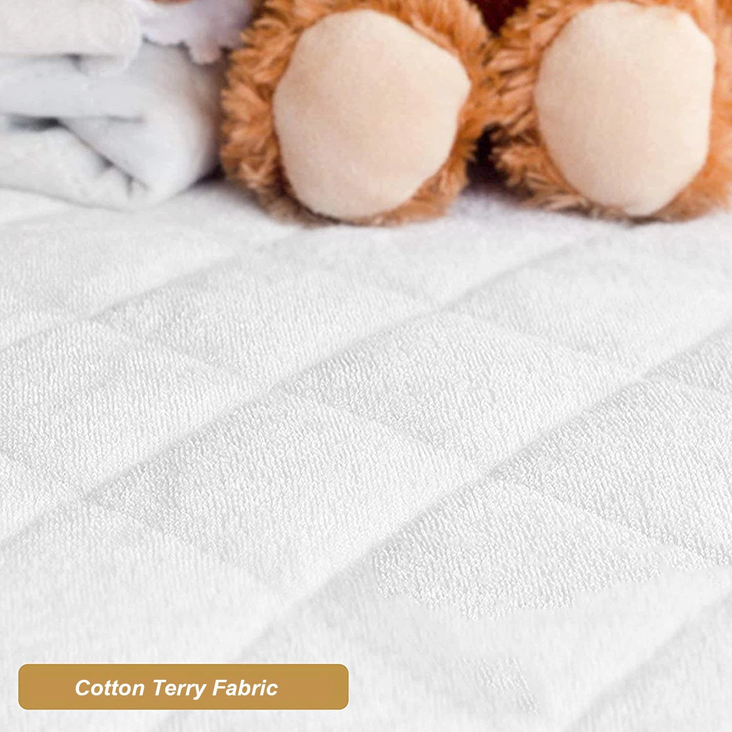 JMT-165002 Custom Quilted Waterproof Bamboo Cotton Baby Mattress Protector for Cot, Bassinet, and Crib