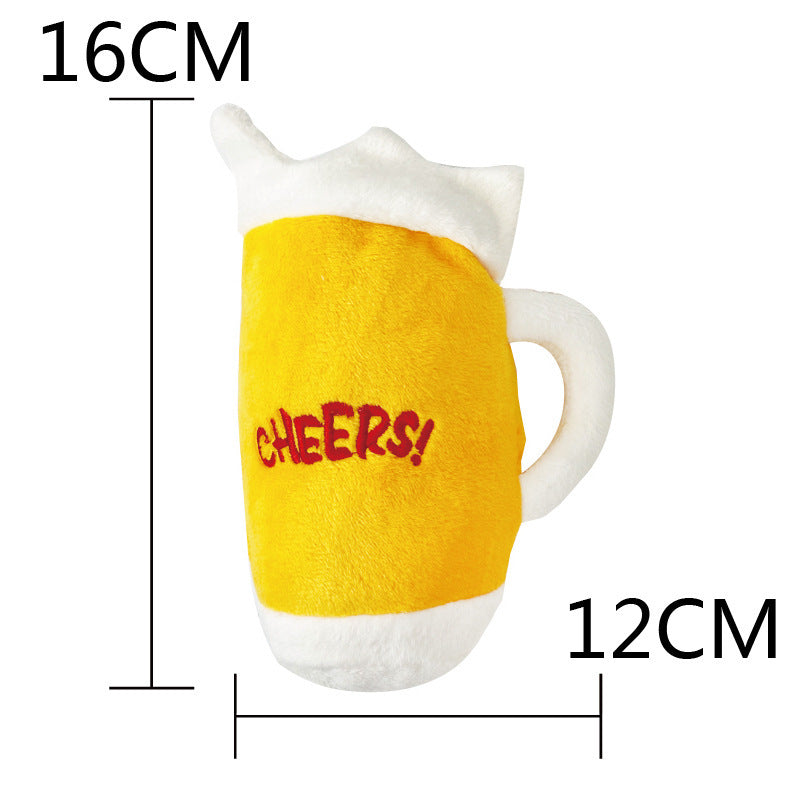 JMT-165066 Cute Pet Voice Sounding Toy - Assorted Food & Drink Designs for Dogs