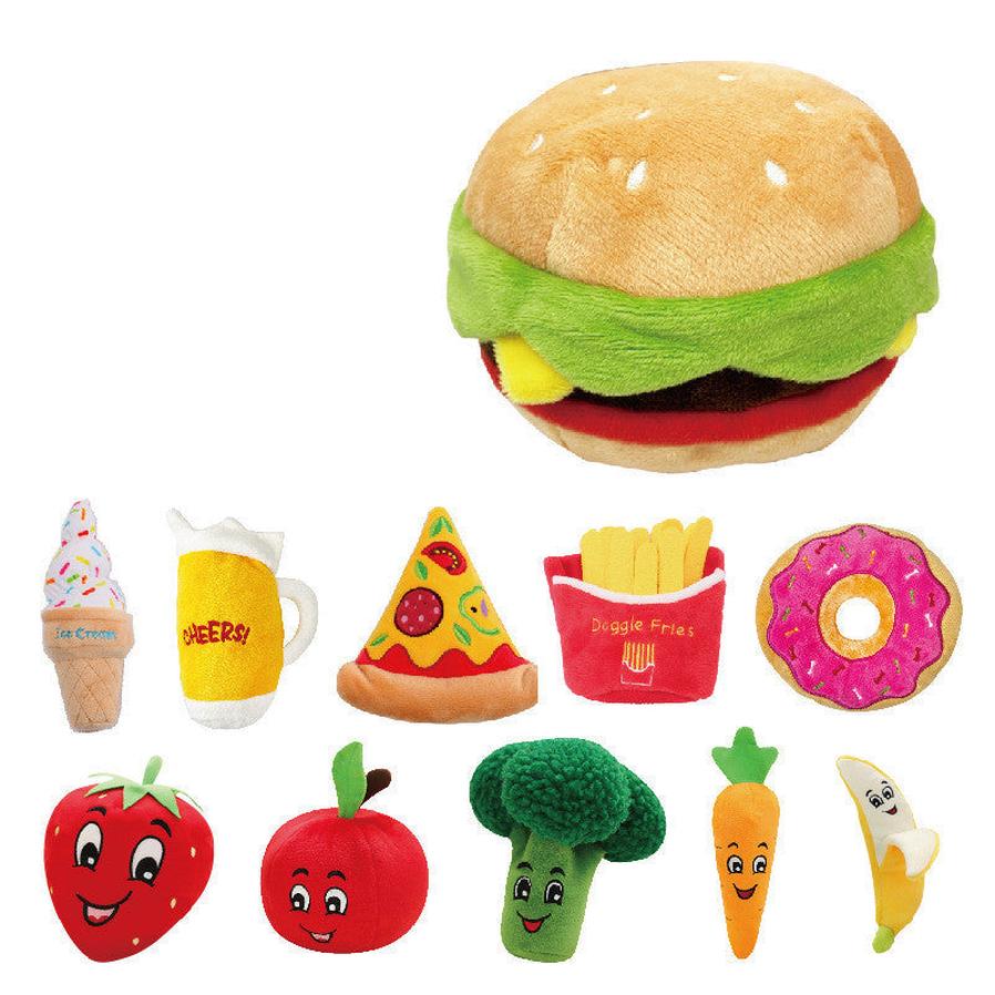 JMT-165066 Cute Pet Voice Sounding Toy - Assorted Food & Drink Designs for Dogs