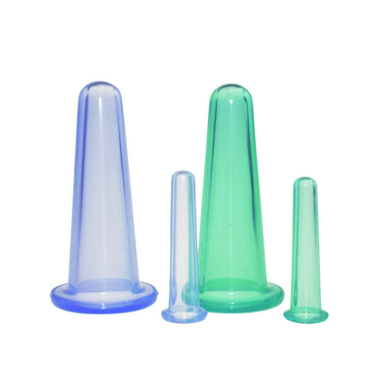 JMT-165066 Silicone Cupping Set with Face and Eye Cups - Effective Suction Therapy for Body and Skin Treatment