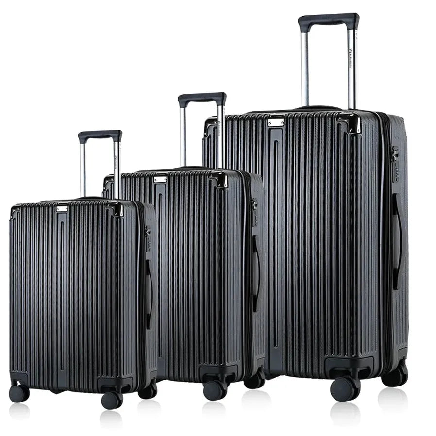 JMT-165130 3 Piece 24 Inch Travel Luggage Set with USB Port and Cup Holder