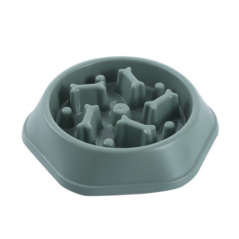 JMT-165258 Bone Shaped Slow Feed Dog Bowl for Choke Prevention, Made from Durable Plastic