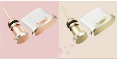 JMT-165258 Metal Dust Plug for Charging Port - Available in Black, Gold, Silver, Blue, Red, Rose Gold, and Gray