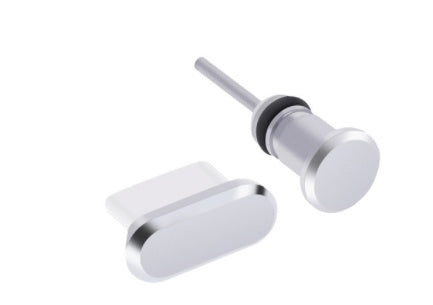 JMT-165258 Metal Dust Plug for Charging Port - Available in Black, Gold, Silver, Blue, Red, Rose Gold, and Gray