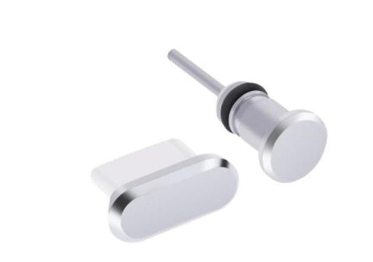 JMT-165258 Metal Dust Plug for Charging Port - Available in Black, Gold, Silver, Blue, Red, Rose Gold, and Gray