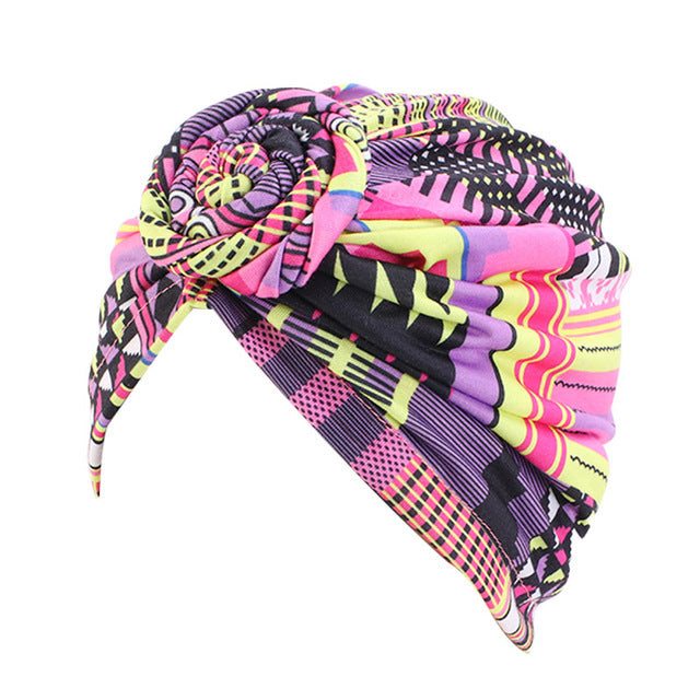 JMT-165770 African Pattern Cotton Turban Headwrap for Women