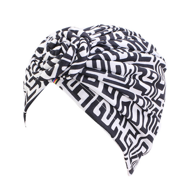 JMT-165770 African Pattern Cotton Turban Headwrap for Women