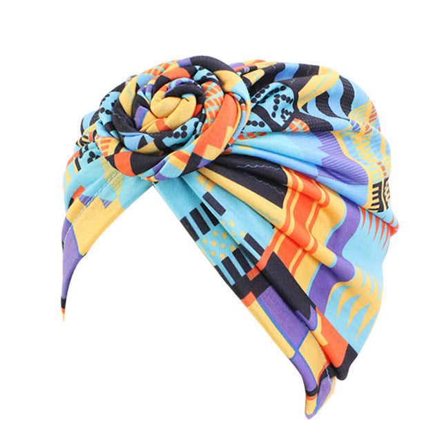 JMT-165770 African Pattern Cotton Turban Headwrap for Women
