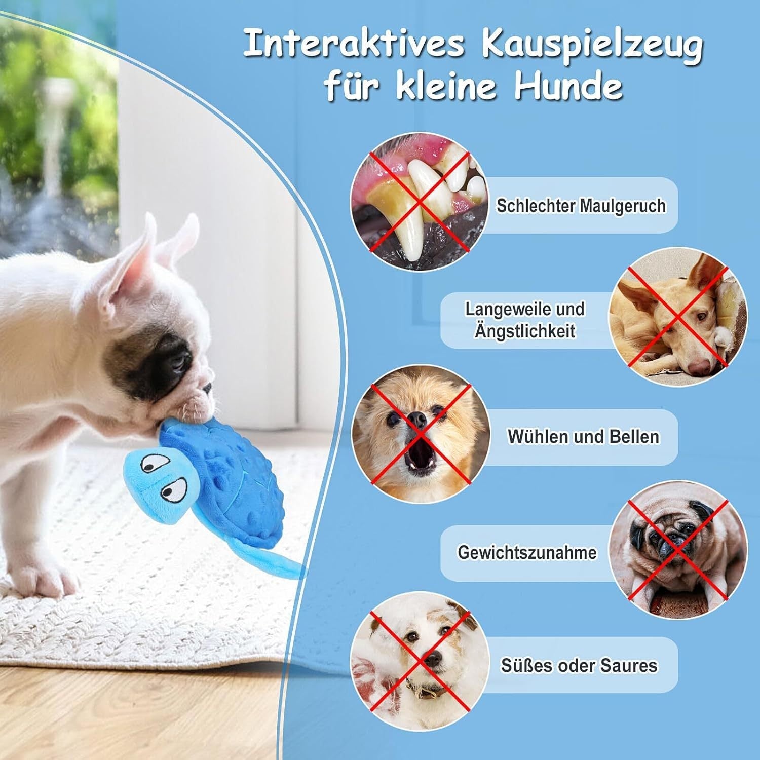 JMT-166218 Interactive Squeaky Sea Turtle Plush Toy for Small Dogs - Durable, No Stuffing, Ideal for Indoor Play and Teething Relief