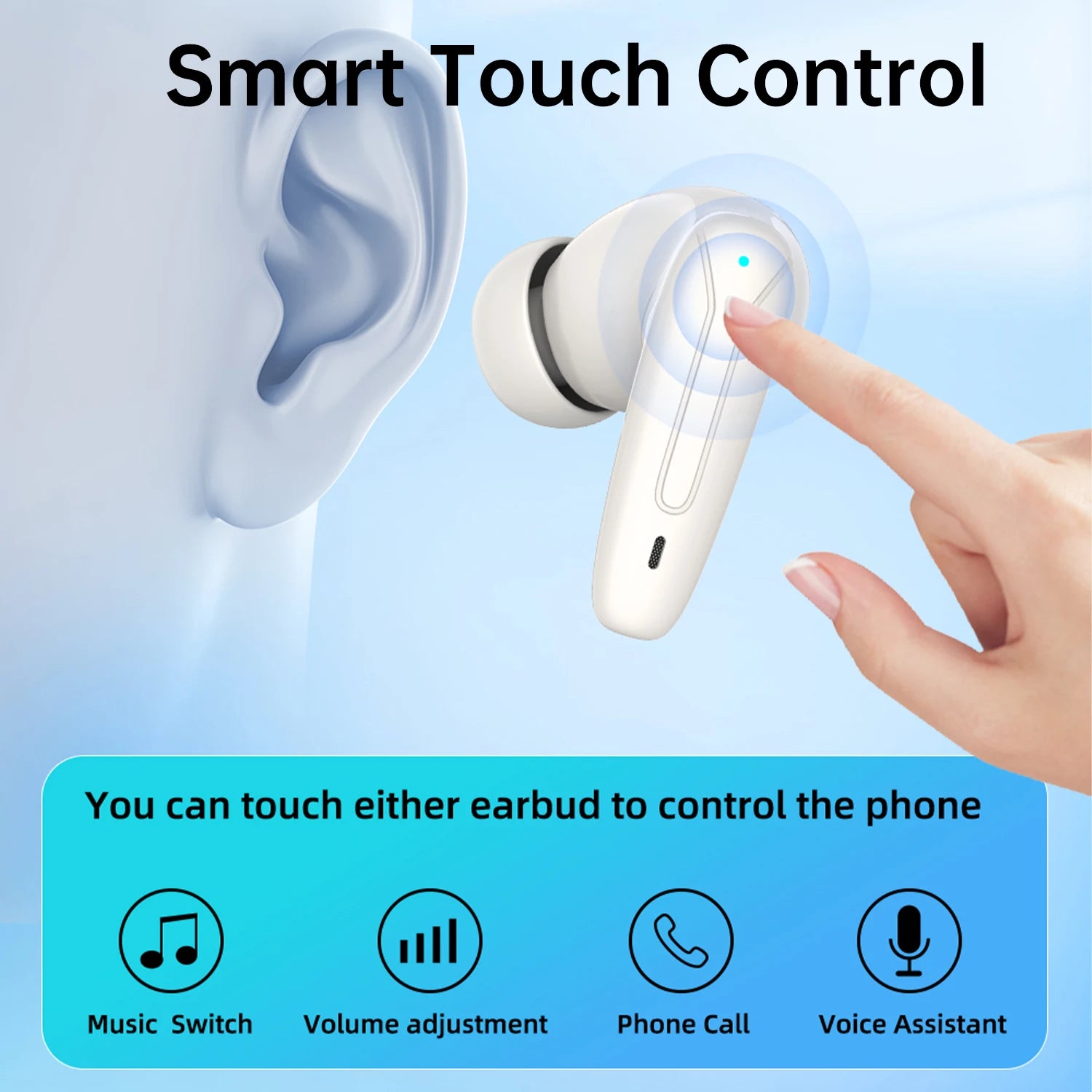 JMT-166410 True Wireless Mini Air Buds Earphones with In-Ear Fit and High-Quality Sound