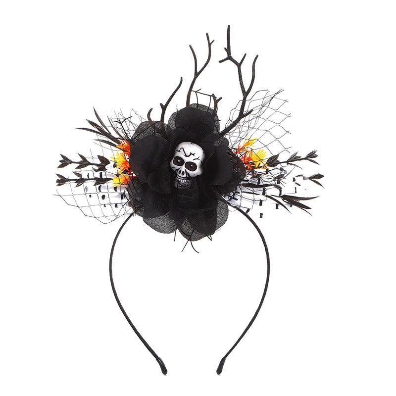 JMT-166922 Halloween Bat and Pumpkin Headband for Festive Celebrations