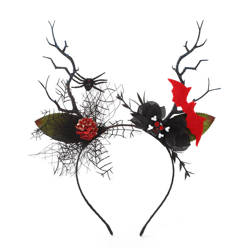 JMT-166922 Halloween Bat and Pumpkin Headband for Festive Celebrations