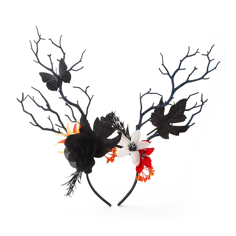 JMT-166922 Halloween Bat and Pumpkin Headband for Festive Celebrations