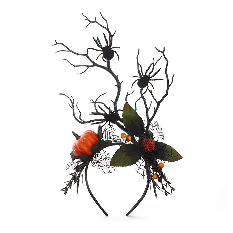 JMT-166922 Halloween Bat and Pumpkin Headband for Festive Celebrations