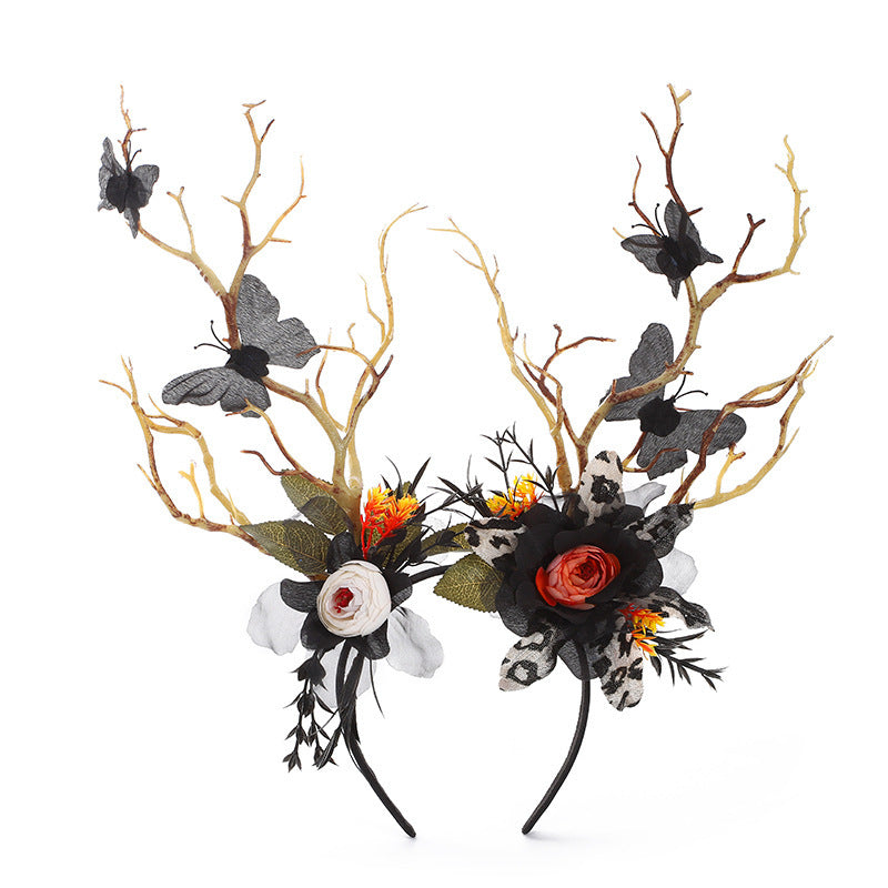 JMT-166922 Halloween Bat and Pumpkin Headband for Festive Celebrations