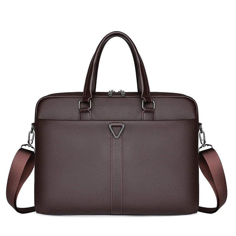JMT-167050 Elegant Slim Rolling Laptop Bag for 14-15.6 Inch Laptops in Faux Vegan PU Leather