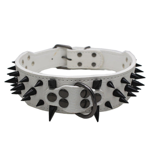 JMT-167050 Explosion-Proof Bite-Resistant Pet Collar - Adjustable PU Material, Model CL072BK