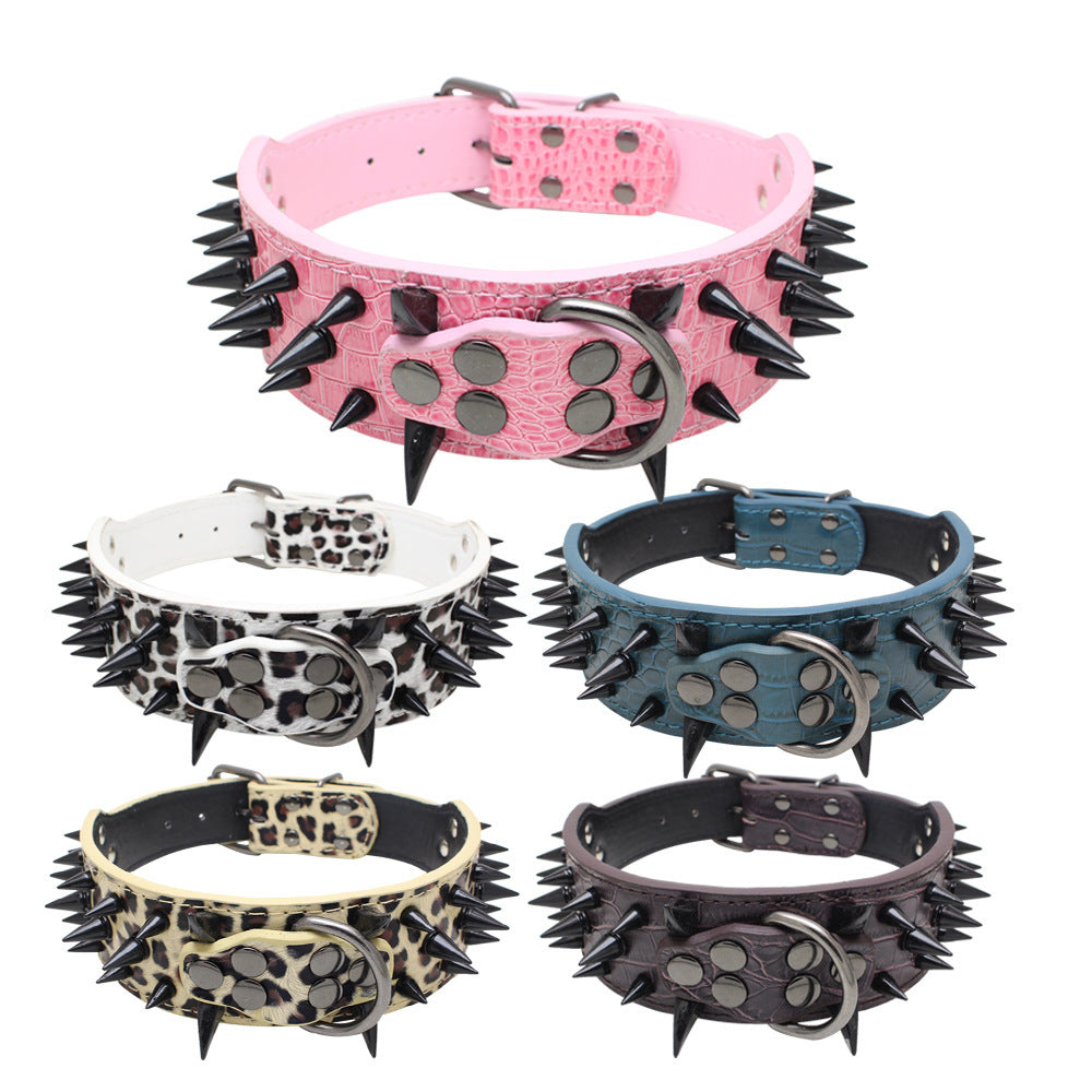 JMT-167050 Explosion-Proof Bite-Resistant Pet Collar - Adjustable PU Material, Model CL072BK