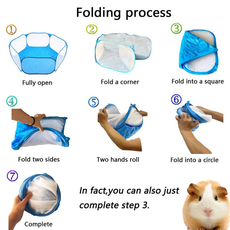 JMT-167242 Portable Playpen for Small Animals - Foldable Exercise Tent with Breathable Mesh Design for Indoor and Outdoor Use