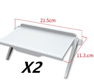 JMT-167242 Set-Top Box Storage Shelf - Free Punching Wall-Mounted Rack for Routers and Computers (Black/White)