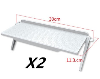 JMT-167242 Set-Top Box Storage Shelf - Free Punching Wall-Mounted Rack for Routers and Computers (Black/White)
