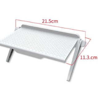 JMT-167242 Set-Top Box Storage Shelf - Free Punching Wall-Mounted Rack for Routers and Computers (Black/White)