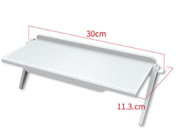 JMT-167242 Set-Top Box Storage Shelf - Free Punching Wall-Mounted Rack for Routers and Computers (Black/White)